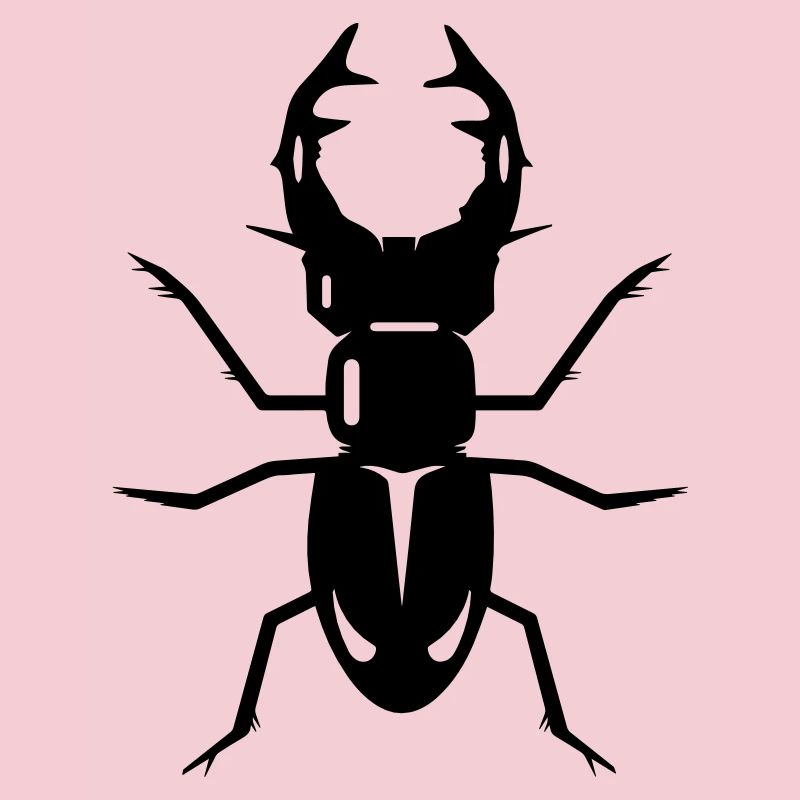 stilisierter Hirschkäfer mit prächtigen Geweih
