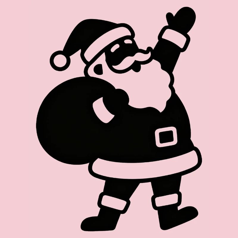 Weihnachtsmann Silhouette mit Sack