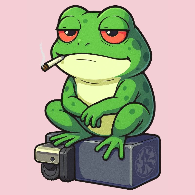 Frosch Entspann dich mit einer Zigarette