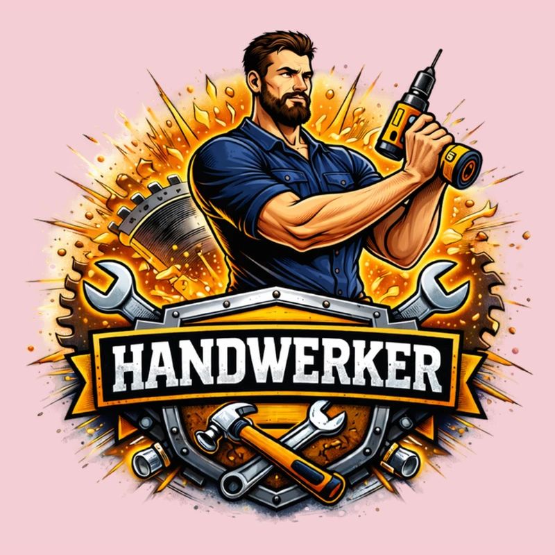Handwerker Logo – Comic Style mit Bohrer