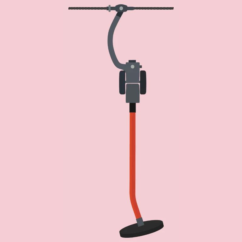 Skiing button lift