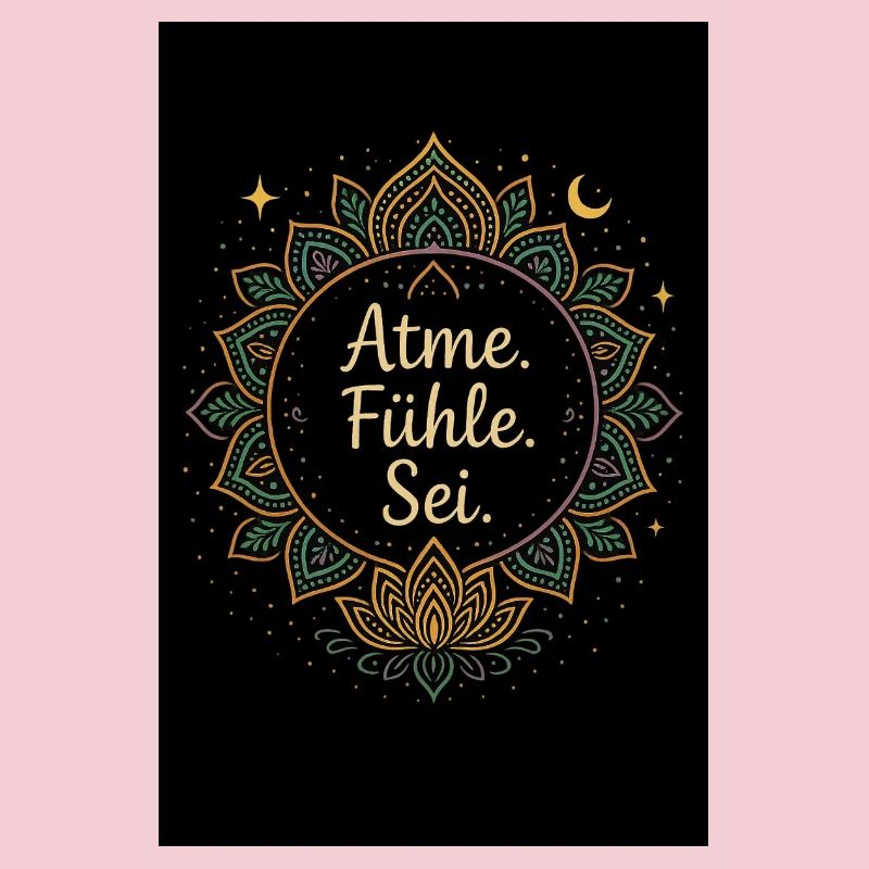 Mandala de fleurs avec devise spirituelle