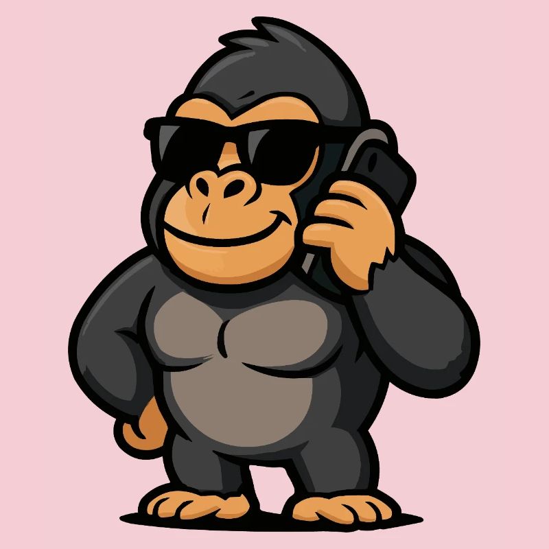 Gorilla Cell Phone Comic