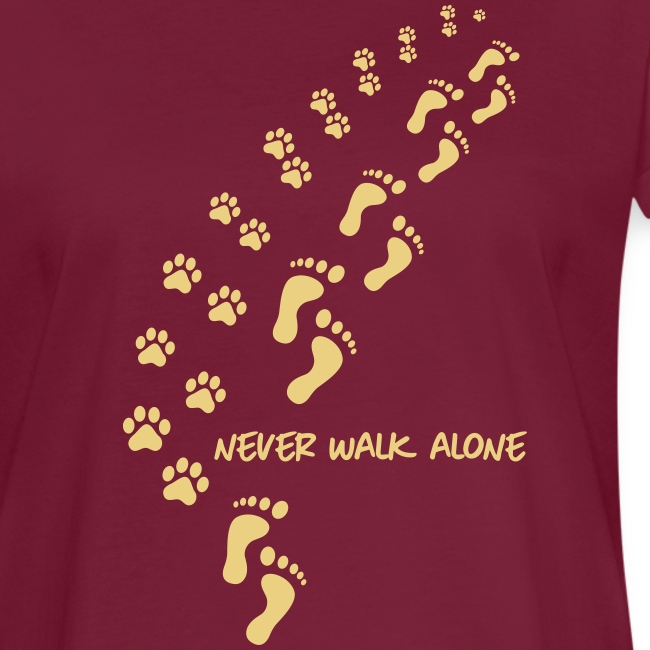 never walk alone dog - Frauen Oversize T-Shirt