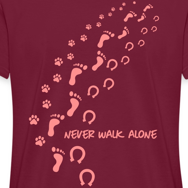 Vorschau: never walk alone hund pferd - Frauen Oversize T-Shirt