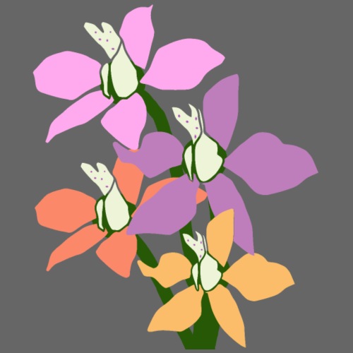 Orchideenranke, Orchideen Blüten, Blume floral - Frauen Oversize T-Shirt