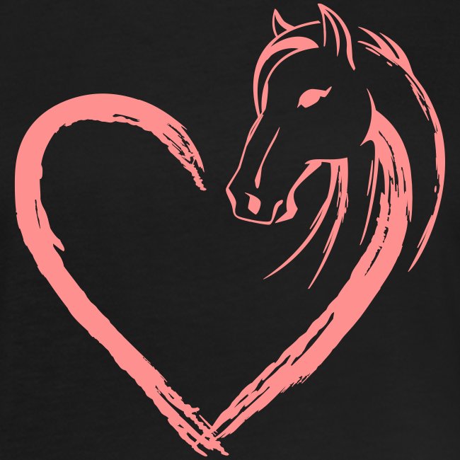 Pferde Herz - Frauen Oversize T-Shirt