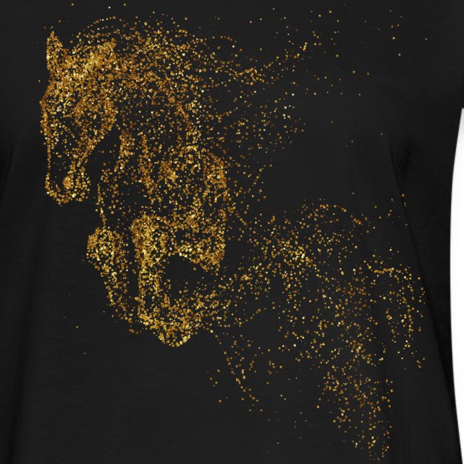 jumping horse gold - Frauen Oversize T-Shirt