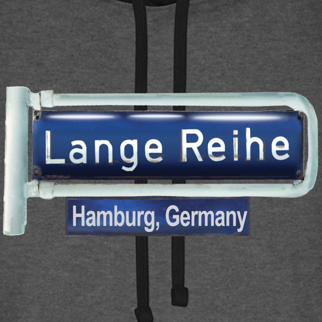 Lange Reihe: altes Straßenschild, Hamburg Germany