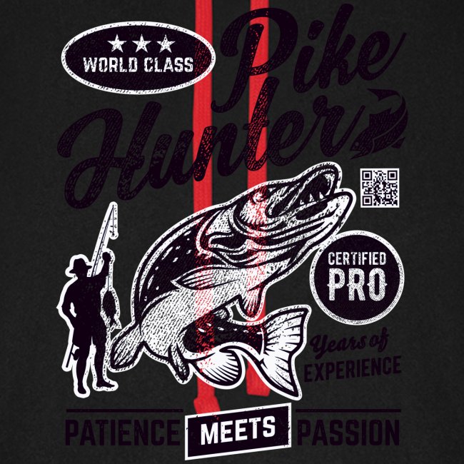 Lustiges Anglershirt "Pike Hunter"