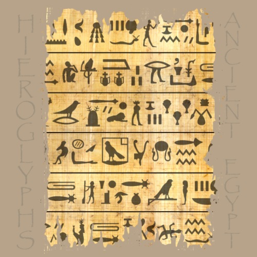 Ausgerissener Papyri mit Hieroglyphen