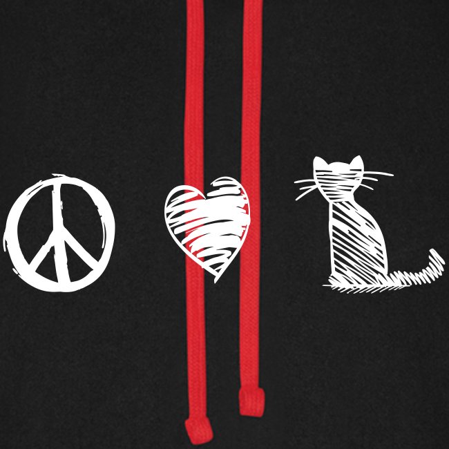 peace love cats - Unisex Baseball Hoodie