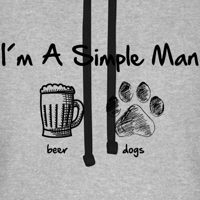 simple man dogs beer - Unisex Baseball Hoodie