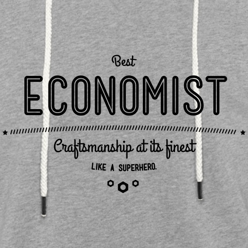 Bester Ökonom - wie ein Superheld - Leichtes Kapuzensweatshirt Unisex