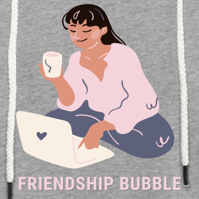 Friendship bubble pink laptop