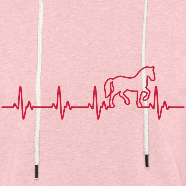 Vorschau: Horse Heartbeat - Leichtes Kapuzensweatshirt Unisex