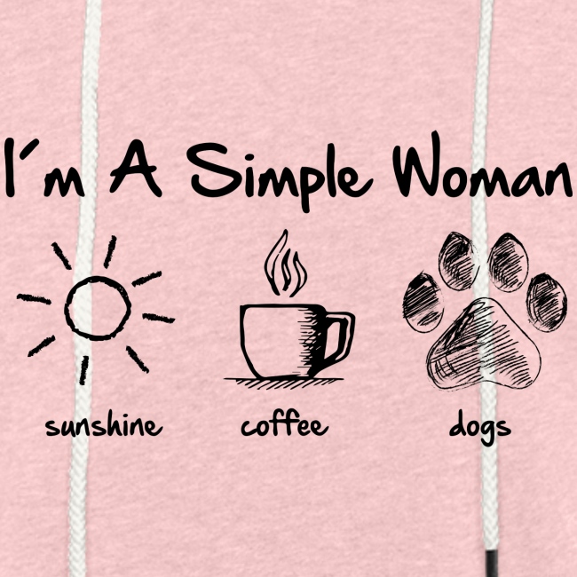 Vorschau: simple woman dog - Leichtes Kapuzensweatshirt Unisex