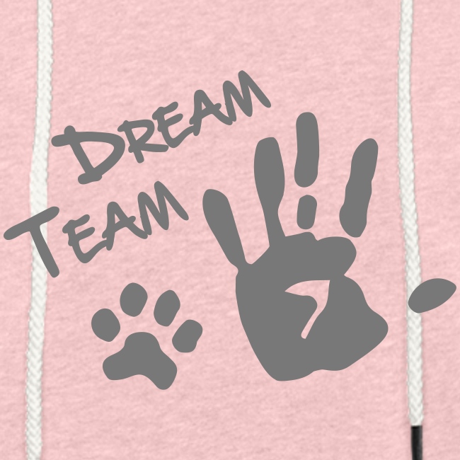 Dream Team Hand Hundpfote - Leichtes Kapuzensweatshirt Unisex