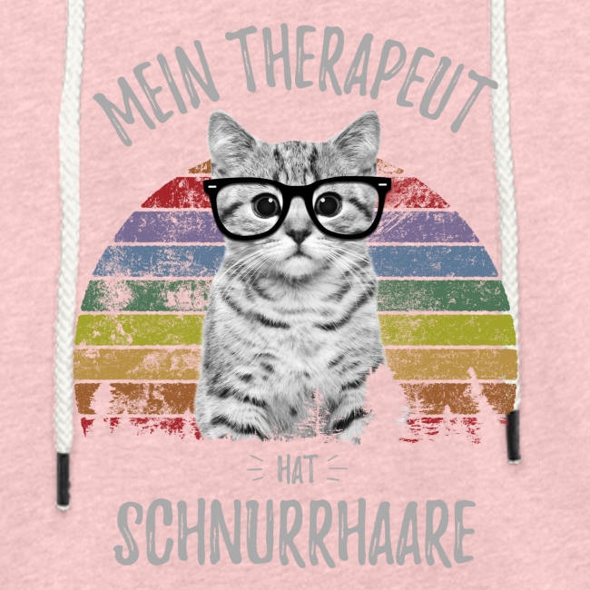 Vorschau: Therapeut Katze - Leichtes Kapuzensweatshirt Unisex