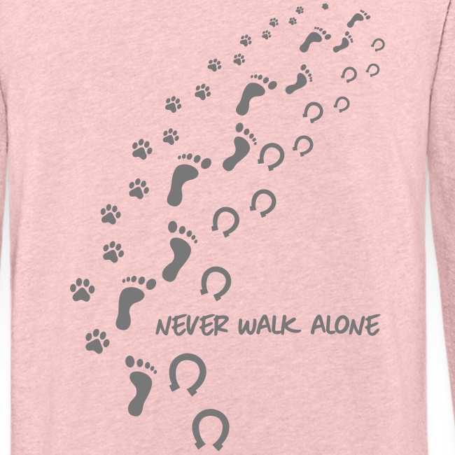 never walk alone hund pferd - Leichtes Kapuzensweatshirt Unisex