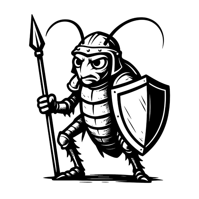 Combative Cockroach - Insect Warrior Design