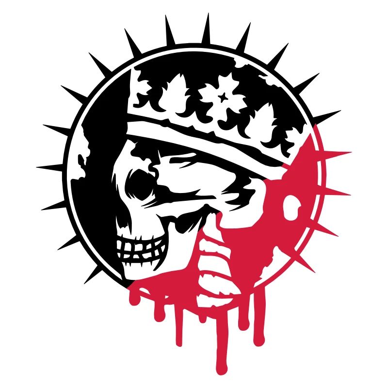 Totenschädel mit Krone Graffiti Patch