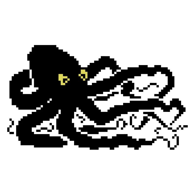 8bit pixel octopus