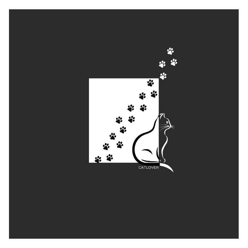 Paw Path Cat Silhouette