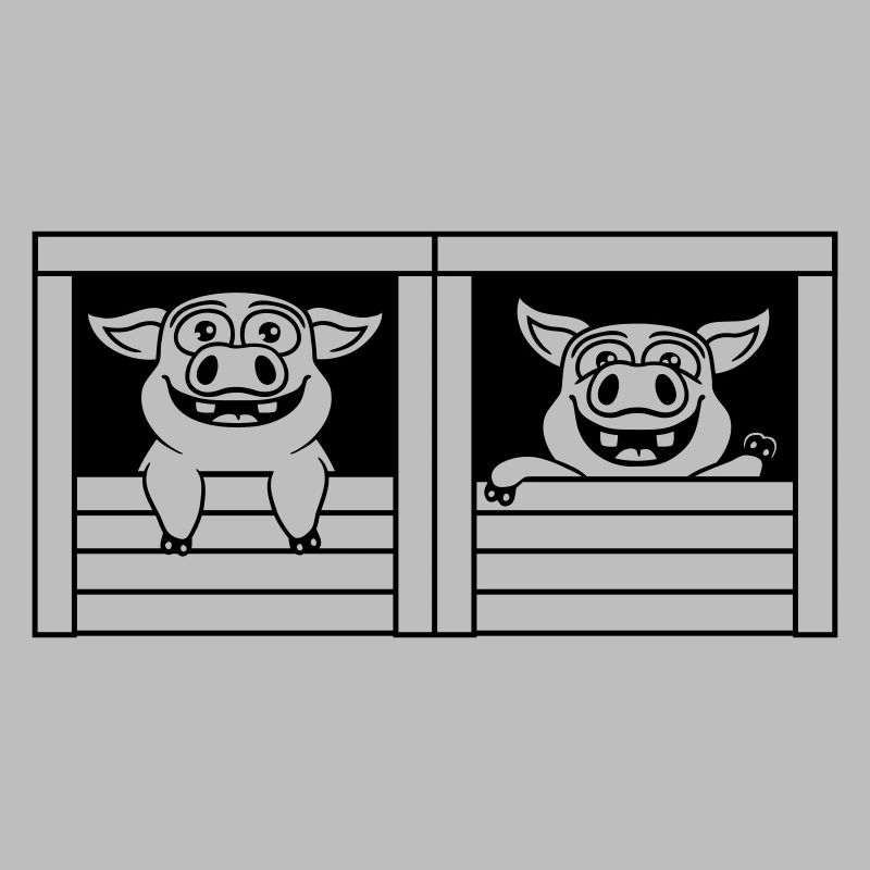 Team 2 Stall Schweine