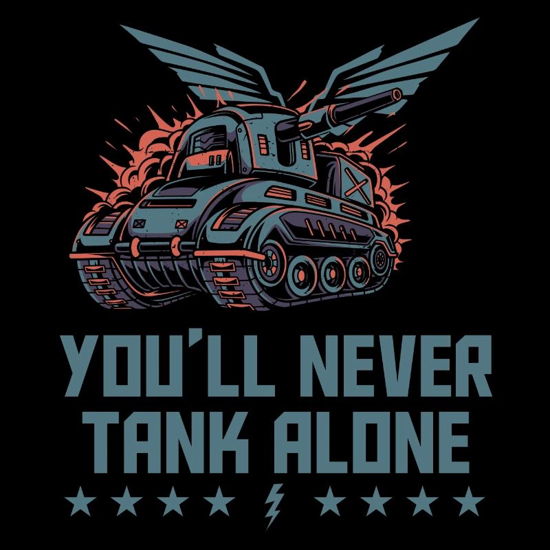 You'll never tank alone Tanks Blitz Graphic