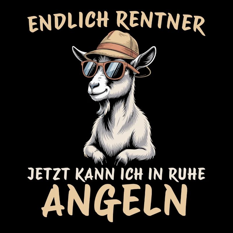 Ruhestand In Ruhe Angeln Ziege Rentner
