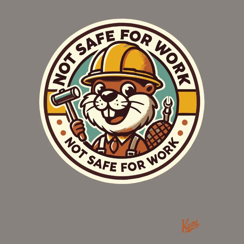 Not safe for work, construction worker beaver