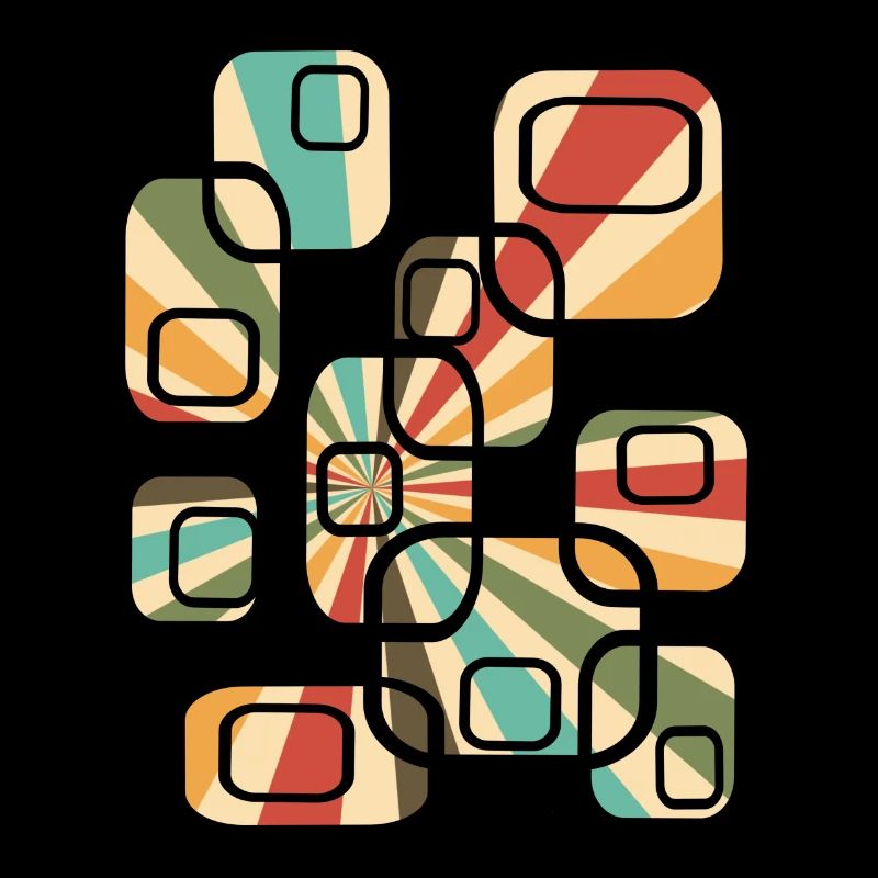 70s wallpaper pattern cuboid retro pattern