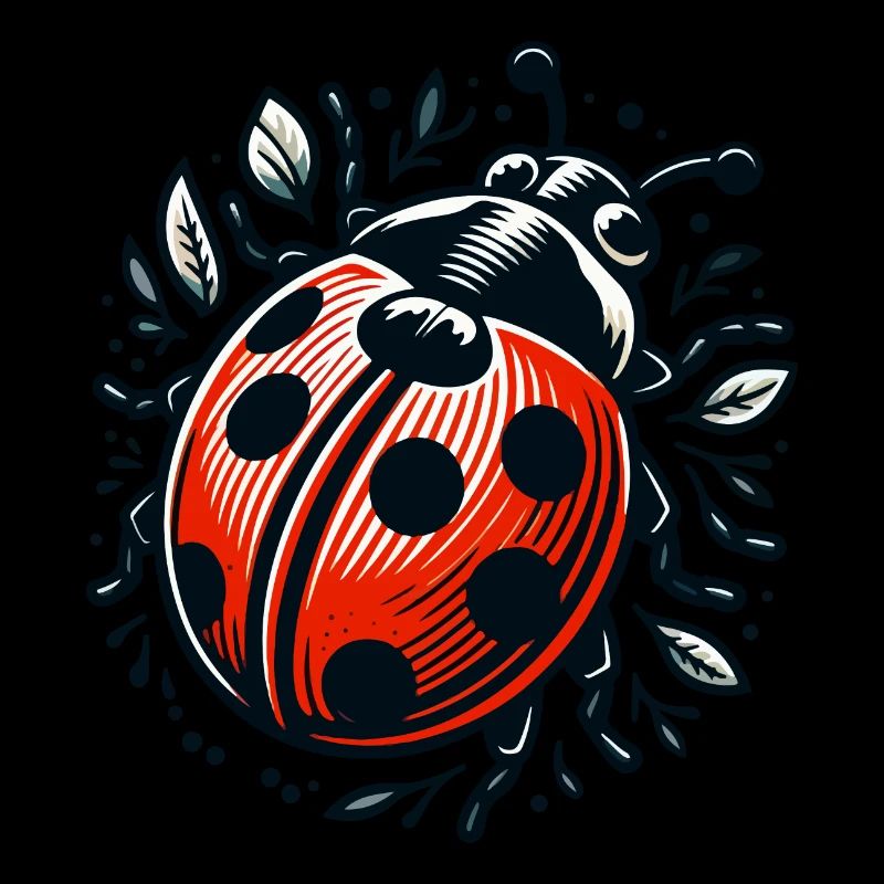 LADYBUG LADYBUG FLYING DOTS INSECT LUCK