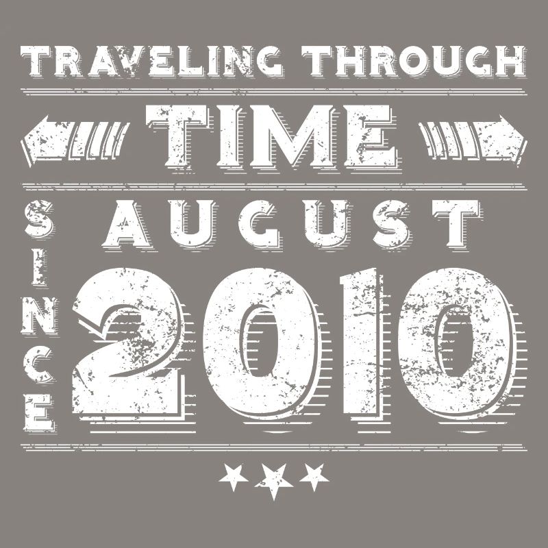 Vintage Zeitreise Geburtstags Design August 2010