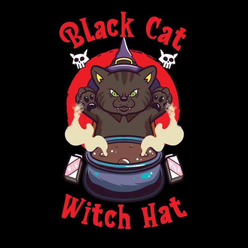 Cat Witch Occult Gothic Dark Satanic