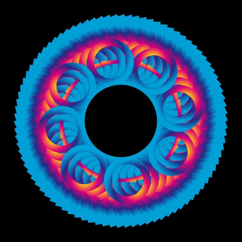 Cercle de pignons coloré