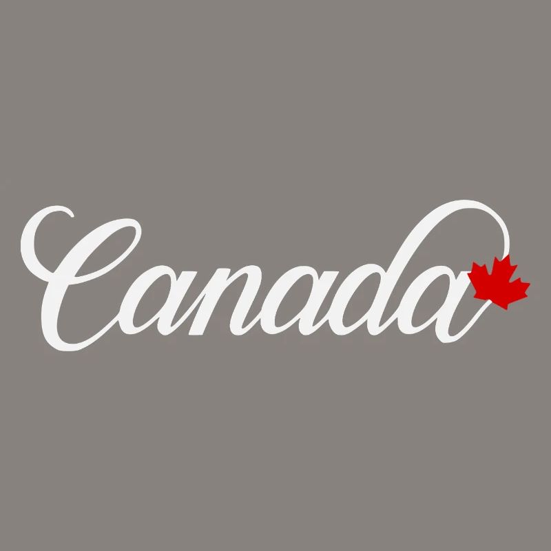 Canada Script mit Ahornblatt