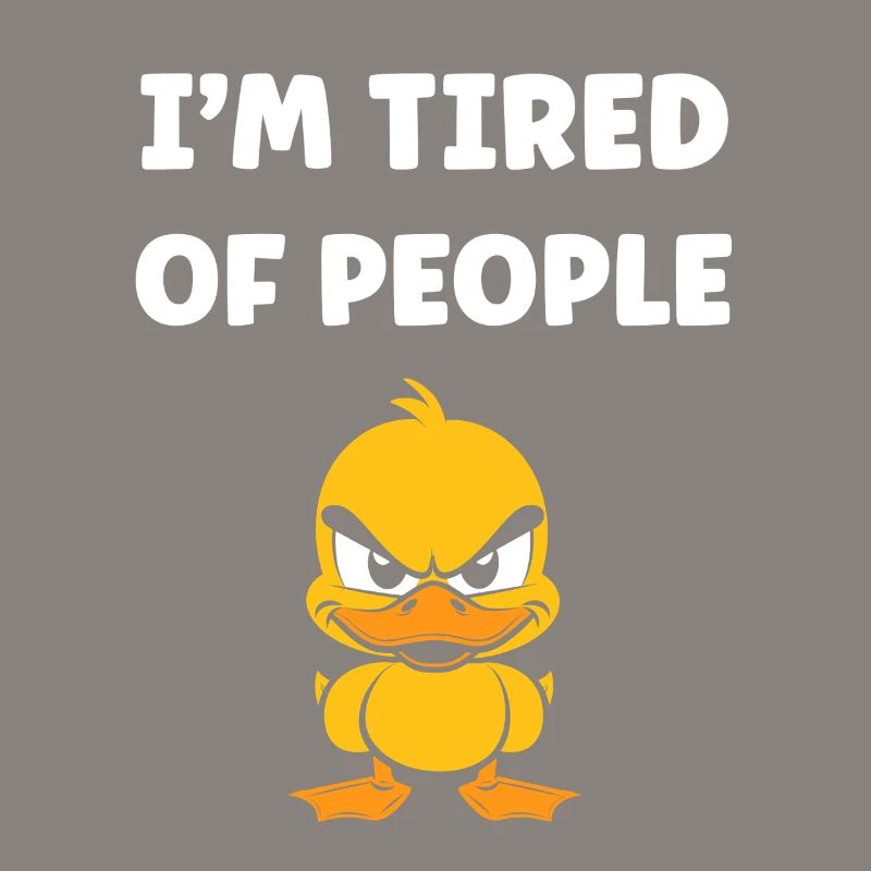 Fed up with people — Grumpy duckling