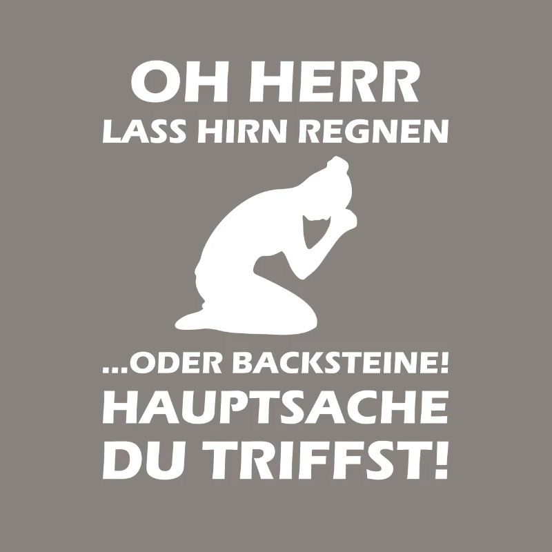 Oh Herr, lass Hirn regnen oder Backsteine
