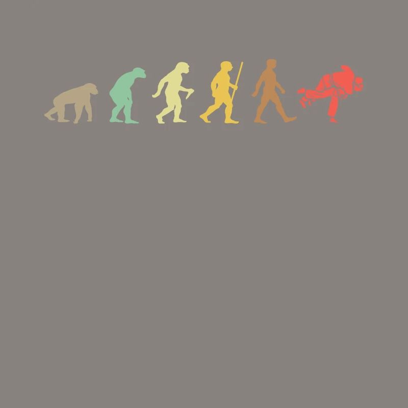 Vintage Judo Retro Kampfkunst Evolution