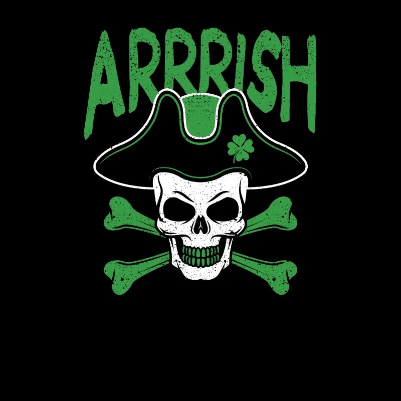 Arrish Irish Pirate Skull Leprechaun