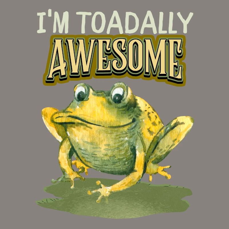 Frosch lustiger Spruch, Pun, Toadally-Awesome