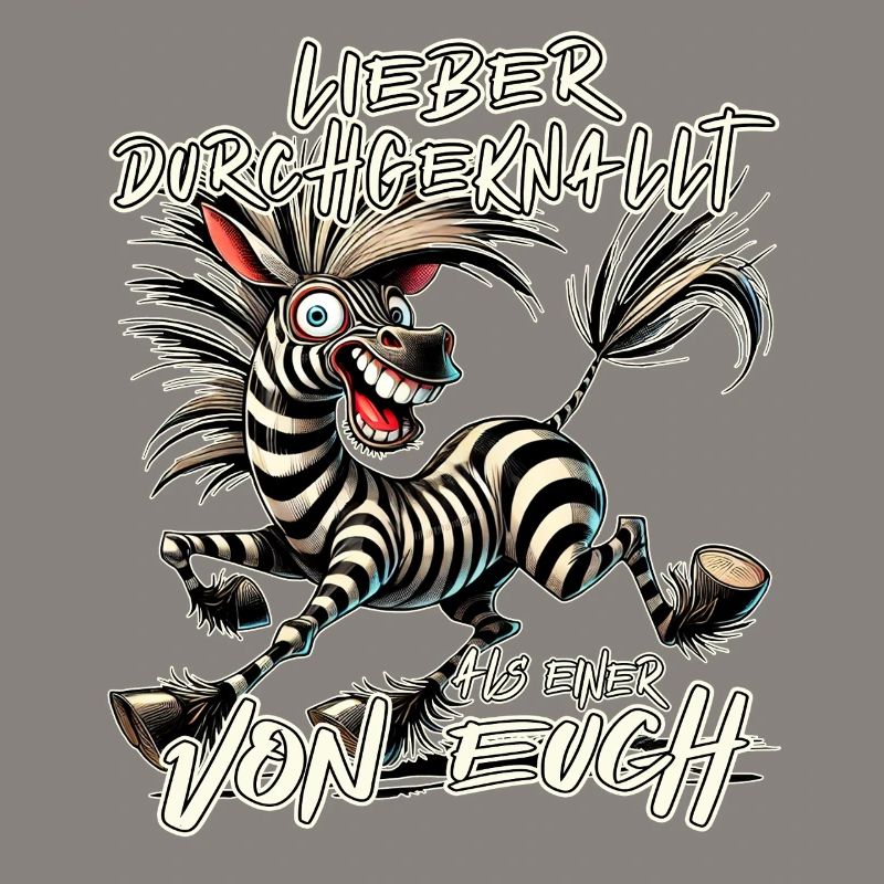 Zebra Lieber durchgeknallt als einer von euch
