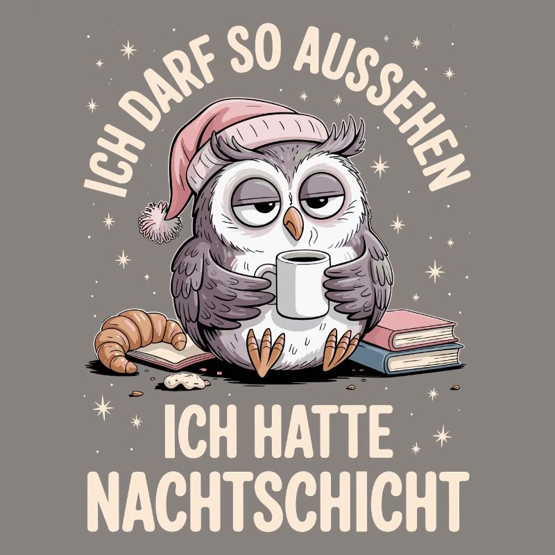 Nachtschicht Nachtdienst Krankenschwester Eule