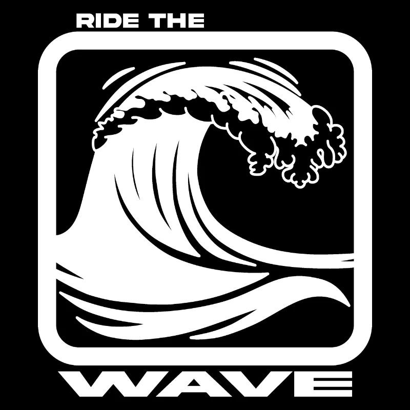 Ride The Wave - Black Shirt