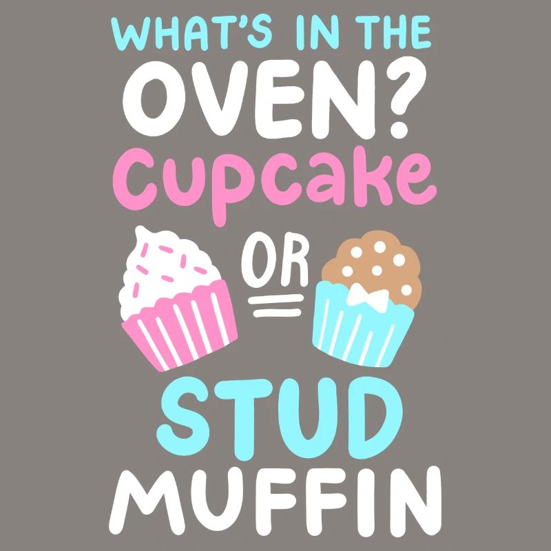 Cupcake oder Stud Muffin Gender Reveal Party