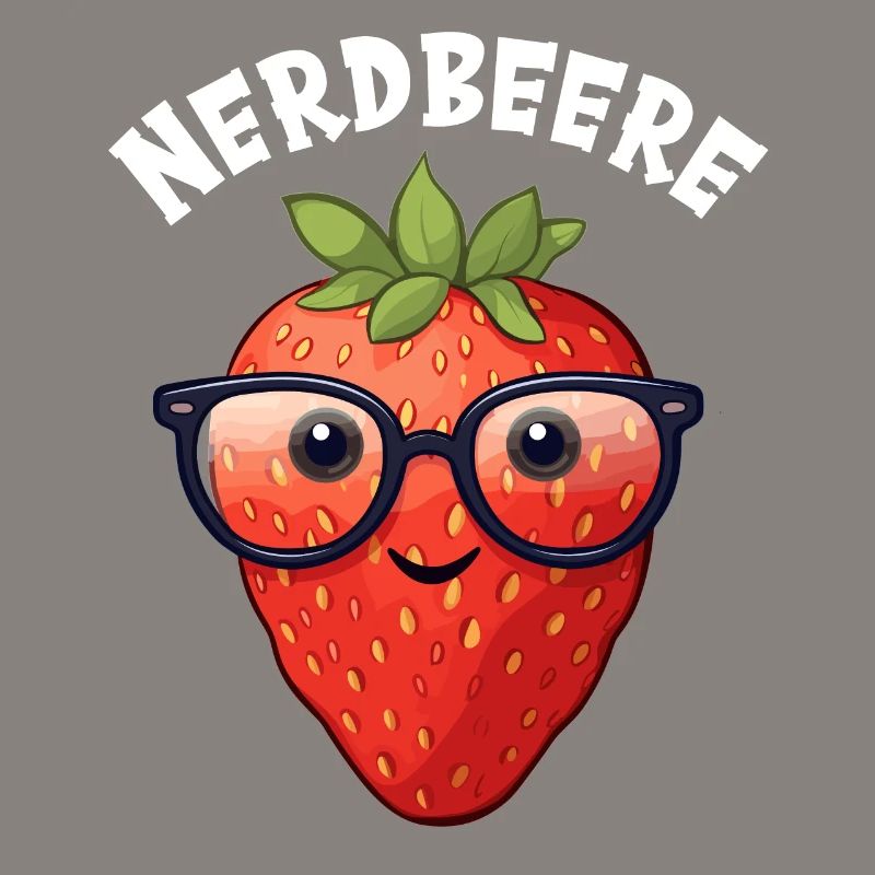 Nerdbeere Junge Mädchen Nerdy Nerd Erdbeere