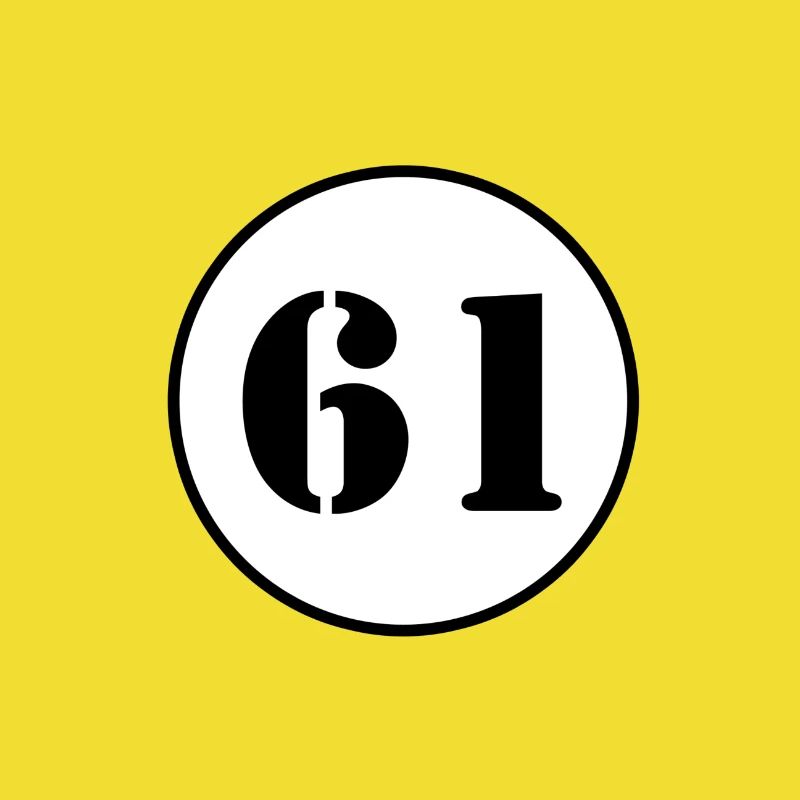 NUMMER 61 Einundsechzig Geburtstag Geschenk