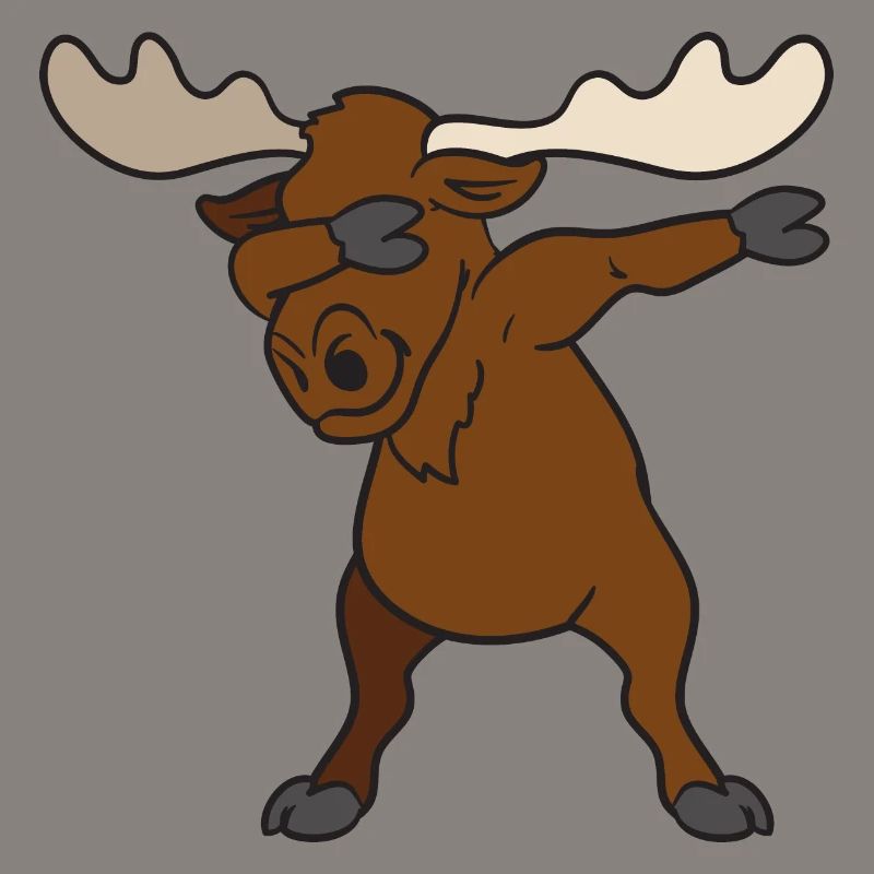 Dabbing dab moose